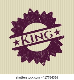 King rubber seal with grunge texture