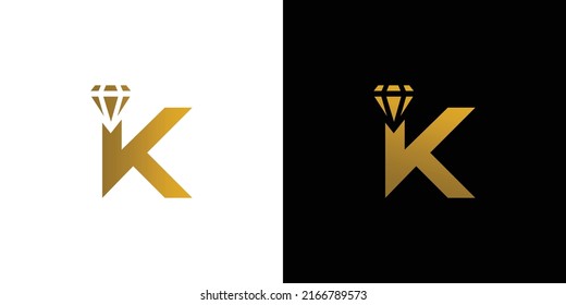 King Ruby logo design with initial K is modern and luxurious