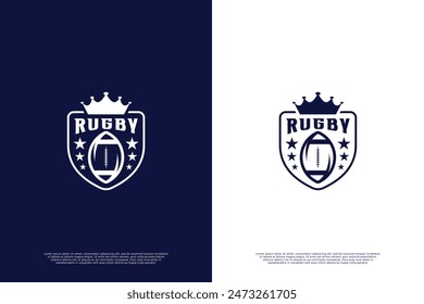 King rugby team emblem logo design