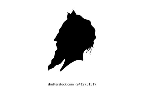 King Saint Eric, black isolates silhouette