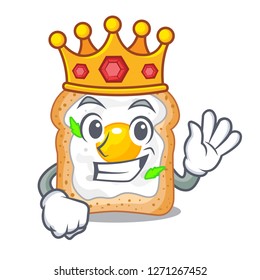 King sandwich with egg isolated in mascot