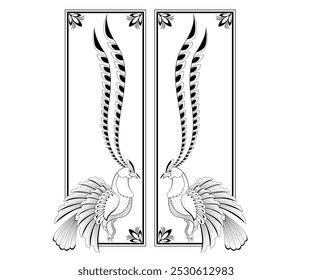 King of Saxony Bird of Paradise Illustration Vector