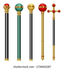 King scepter vector design illustration isolated on white background