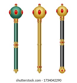 King scepter vector design illustration isolated on white background