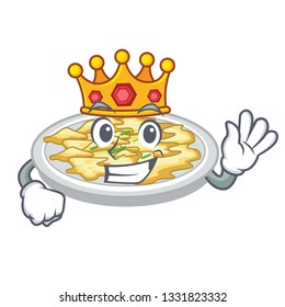 King scrambled egg isolated with in cartoon