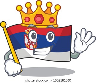 King Serbian flags stored in cartoon drawer