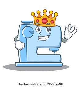 King sewing machine emoticon character