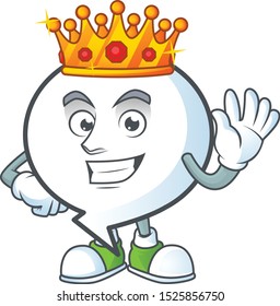 King shape circle bubble for text icon.