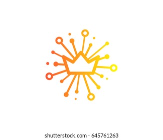 King Share Icon Logo Design Element