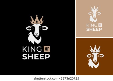 "King of Sheep Logo" is a design asset suitable for a brand or company related to sheep farming or wool production. It captures the essence of leadership and dominance within the sheep industry.