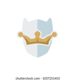 King Shield Logo Icon Design