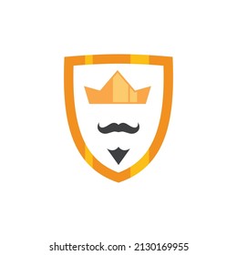 King and shield royal logo design