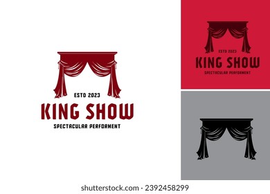 King Show Spectacular Performance logo design is a logo design asset with a regal theme, perfect for creating promotional materials for theater shows, concerts