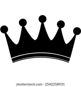 king silhouette, king crown silhouette, vector illustration