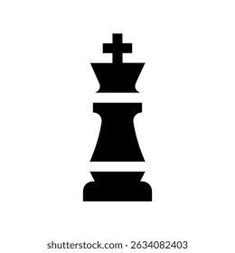 King Silhouette icon on whitebackground