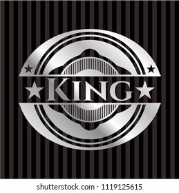 King silver badge or emblem