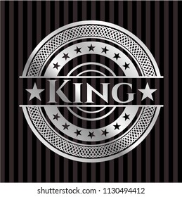 King silver badge or emblem