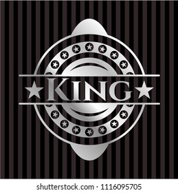 King silver shiny badge
