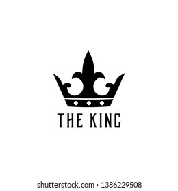 King Simple Crown Logo Design Stock Vector Royalty Free