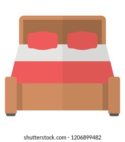 
A king size bed with beautiful bed sheet to sleep on ir 
