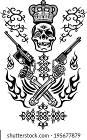 King Skull and guns 
