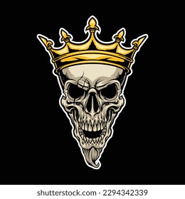 king skull head vector for commercial use