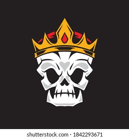 King Skull logo. vector art