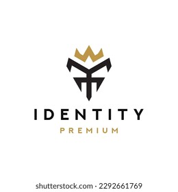 King Skull Logo Vector Icon Template
