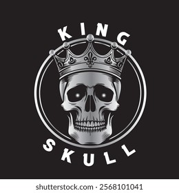 KING SKULL VECTOR ILLUSTRATION clipart