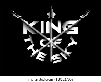 King of the sky. 
Apparel design vector
