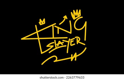 Tipografía de King Slayer Diseño para camiseta