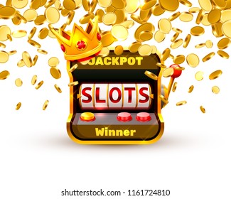 King slots 777 banner casino on the white background. Vector illustration