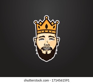 king is smiling and looking happy as well