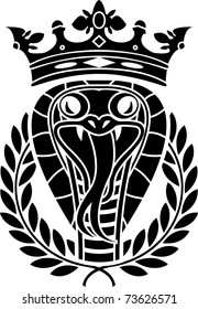 king of snakes. stencil. vector illustration