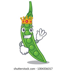King snow peas isolated the on character