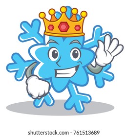King snowflake character cartoon style