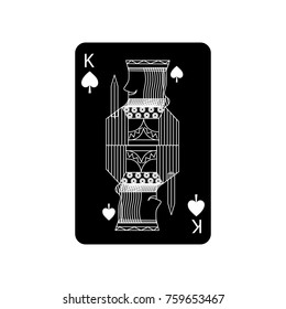 king of spades french playing cards related icon icon image