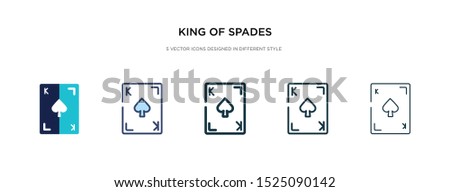 king of spades icon in different style vector illustration. two colored and black king of spades vector icons designed in filled, outline, line and stroke style can be used for web, mobile, ui