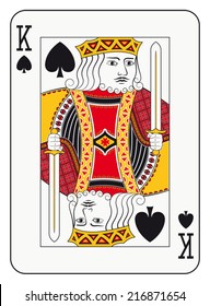 King of spades playing card