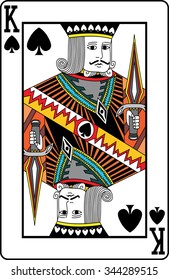 King of spades playing card