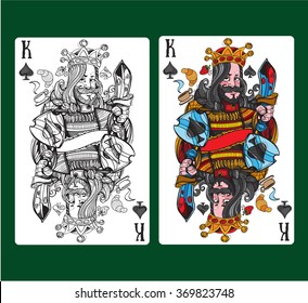 King of spades playing card.