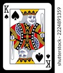 King of Spades playing card - Classic design.