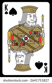 King of Spades playing card - Classic design