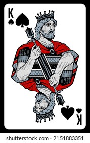 King of Spades playing card - Greece original design.