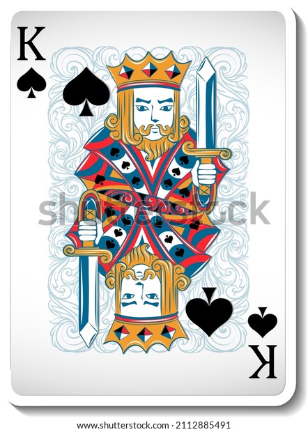 King of\
Spades Playing Card Isolated\
illustration