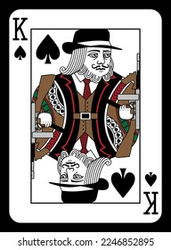 King of Spades playing card - Mafia design