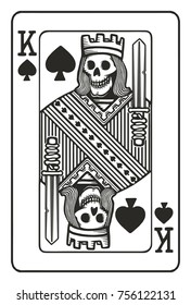King Of Spades With Skull