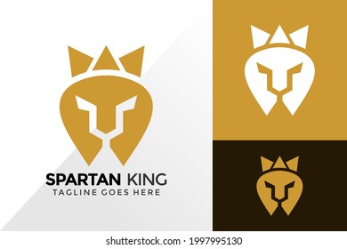 King Spartan Logo Design, Brand Identity Logos Designs Vector Illustration Template