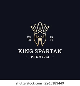 King spartan simple logo design luxury design