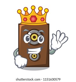 King speaker mascot cartoon style